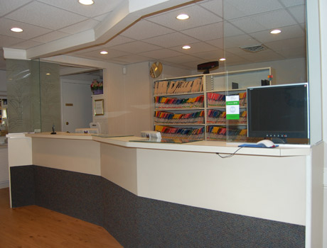 Reception Area with Digital Self Check In